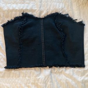 Nasty Gal Denim Seam Bustier